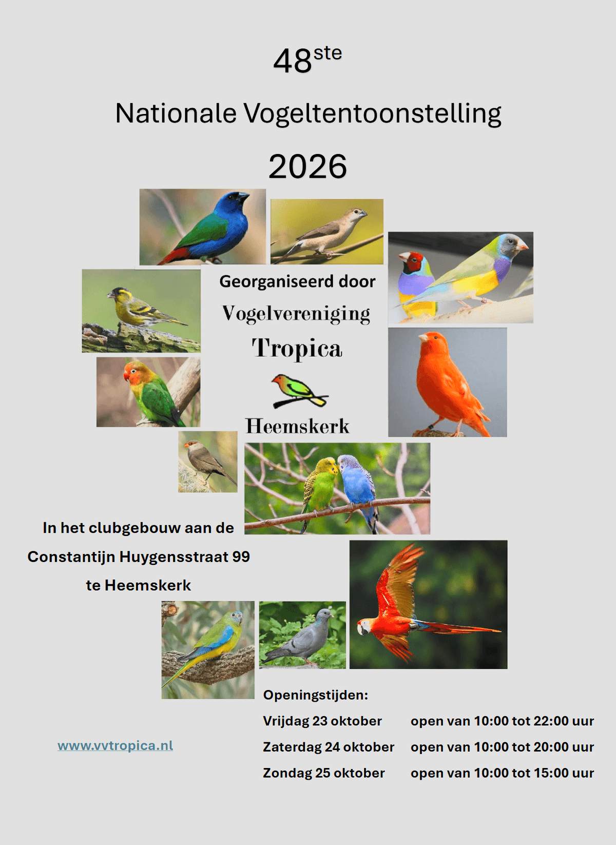 Poster van de 48ste Nationale Vogeltentoonstelling