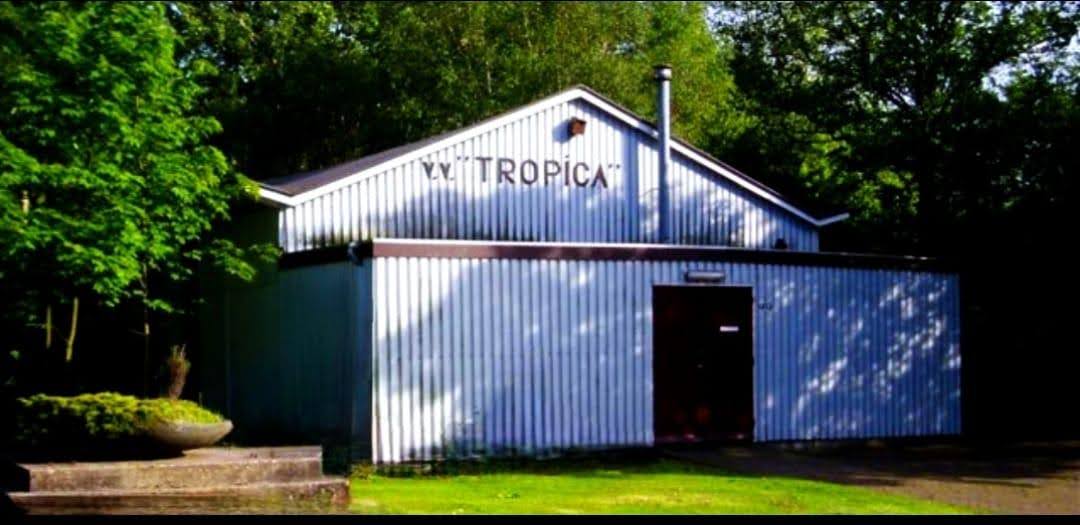 Het clubgebouw van Vogelvereniging Tropica